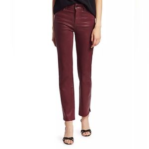 Paige Cindy Jeans - Red/Maroon Coated Pants - Size 25